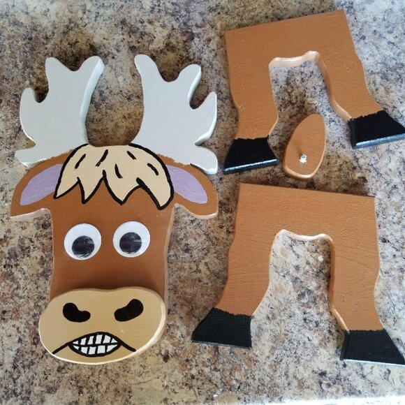 NEW Deer / Moose Mailbox Wooden Rustic Postal Mail Box